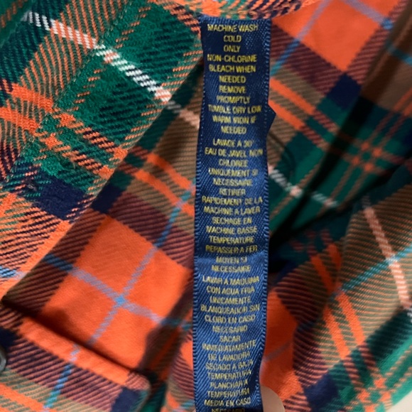 RUGBY RALPH LAUREN Plaid Flannel Shirt Womens 8 (Medium) (Mens Small) 38” chest - Picture 5 of 15